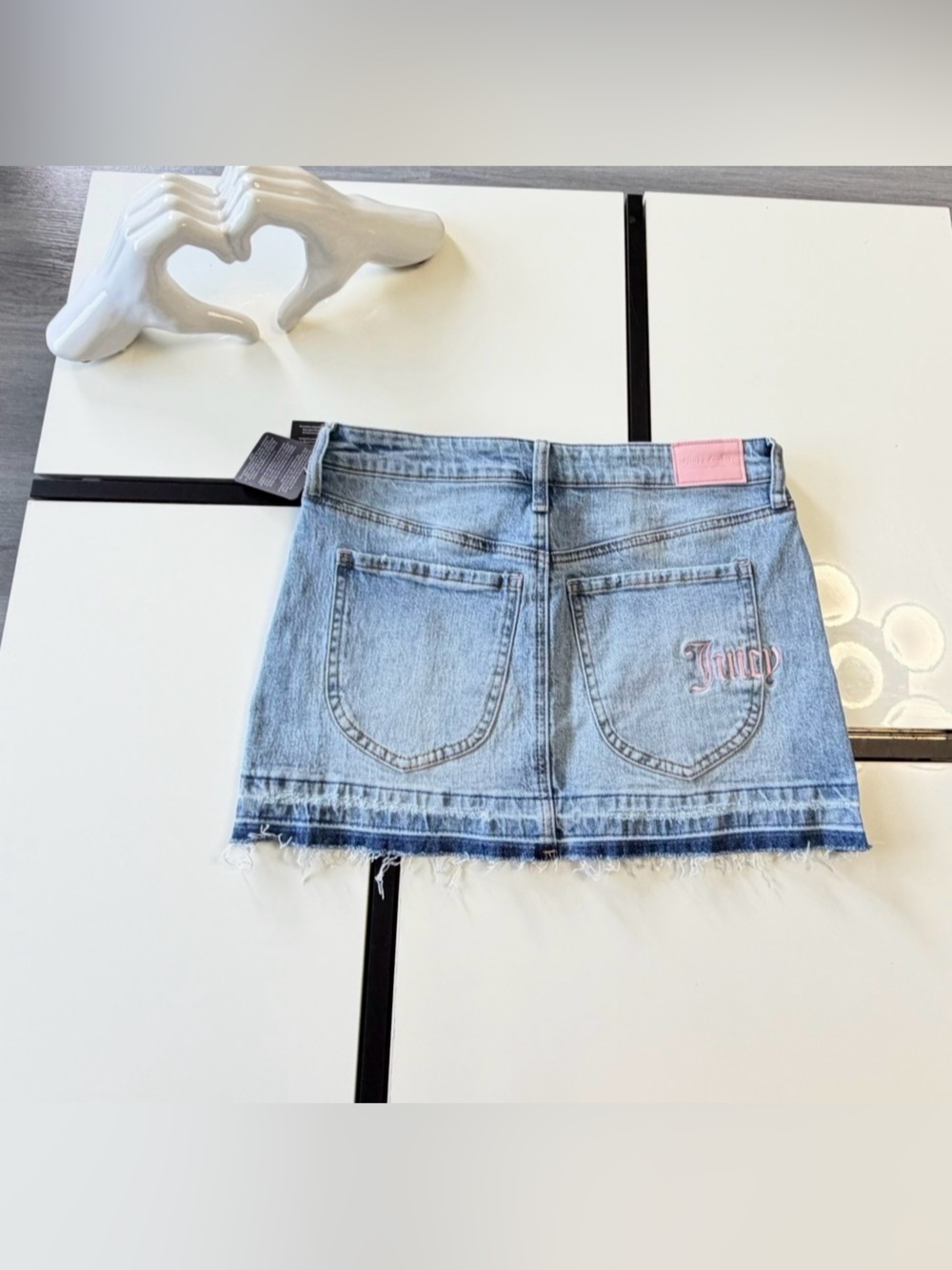 🎀 ✨ NWT Juicy Couture Y2K Style Denim Mini Skirt - Size 3/26 ✨🎀 - Picture 7 of 13